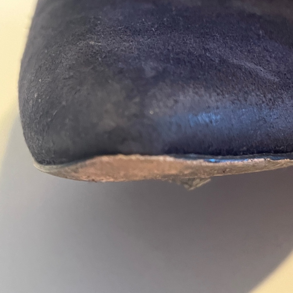 ASH GANG NAVY BLUE SUEDE BOOTIE SZ 40 VGUC WESTERN COWGIRL - Picture 9 of 12